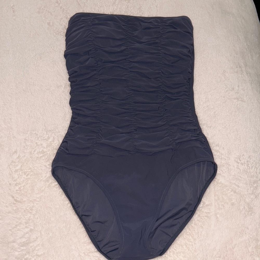 Diva By Rachel Pappo Swimwear Strapless One Piece Swimsuit Size 10
